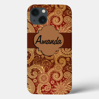 iPhone 6, Tough Xtreme Monogram Case Brown Wirbel