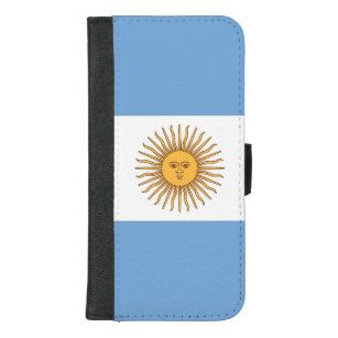 iPhone 7/8 Wallet Case mit argentinischer Flagge
