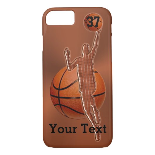iPhone 7 Basketball Hüllen Jersey NUMBER und NAME (Rückseite)