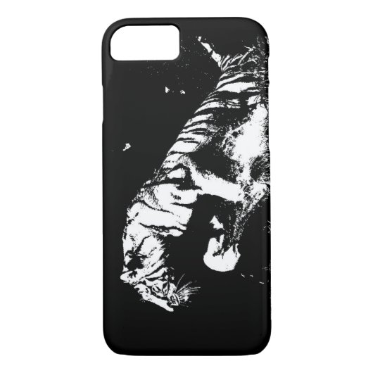 iPhone 7, Black & White Tiger Case-Mate iPhone Hülle (Rückseite)