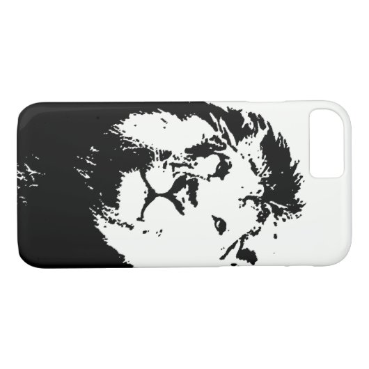 iPhone 7 Case für Schwarz und Weiß (Rückseite (Horizontal))