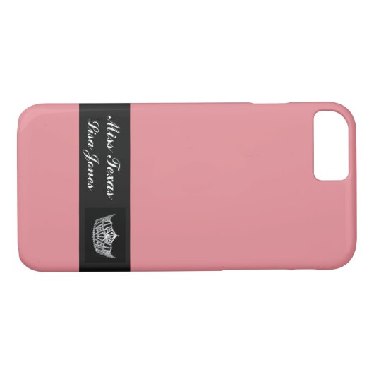 iPhone 7 Case Pageant Crown & Individuelle Name (Rückseite (Horizontal))