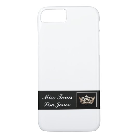 iPhone 7 Case Pageant Crown & Individuelle Name (Rückseite)