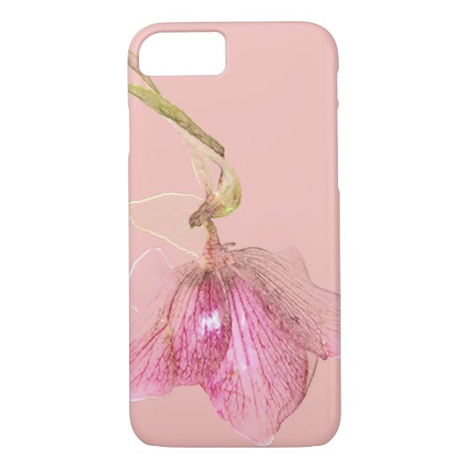 iPhone 7 Case Pink Blume Design (Rückseite)