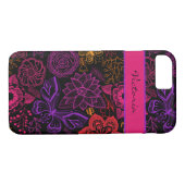 iPhone 7 Hülle | BLUME | Lila Schmetterlinge (Rückseite (Horizontal))