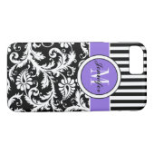 iPhone 7 Hülle | Damaskus | Streifen | LILA 2 (Rückseite (Horizontal))