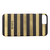 iPhone 7 Hülle | IMITATE Gold Foil | Schwarze Stre (Rückseite (Horizontal))