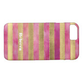 iPhone 7 Hülle | IMITATE Goldstreifen Wasserfarben (Rückseite (Horizontal))