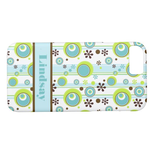 iPhone 7 Hülle | Kreisel | Aqua Green Brown (Rückseite (Horizontal))