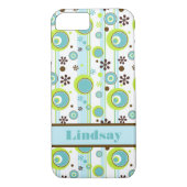 iPhone 7 Hülle | Kreisel | Aqua Green Brown (Rückseite)