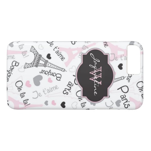 iPhone 7 Hülle | Paris | Eiffelturm | Herz (Rückseite (Horizontal))