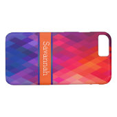 iPhone 7 Hülle | Rainbow Geometric | PERSONALISIER (Rückseite (Horizontal))
