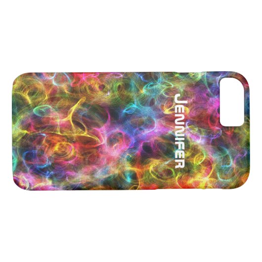 iPhone 7 Hülle | Regenbogenlampen | PERSONALISIERT (Rückseite (Horizontal))