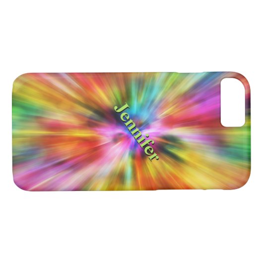 iPhone 7 Hülle | Regenbogenlampen | PERSONALISIERT (Rückseite (Horizontal))