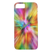 iPhone 7 Hülle | Regenbogenlampen | PERSONALISIERT (Rückseite)