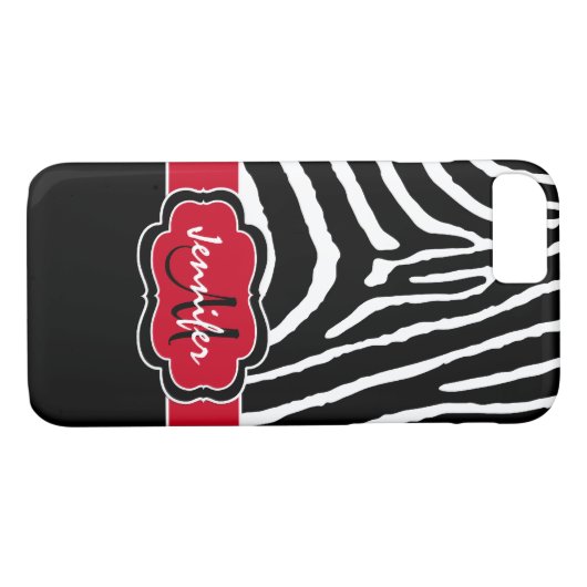 iPhone 7 Hülle | Zebrastreifen | Rot (Rückseite (Horizontal))