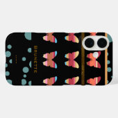 iPhone 7 mit gestreiften Schmetterlingen & Blasen Case-Mate iPhone Hülle (Rückseite (Horizontal))