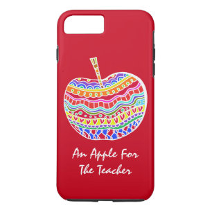 iPhone 7 Plus Fall von Red Folk Art Apple Lehrer Case-Mate iPhone Hülle