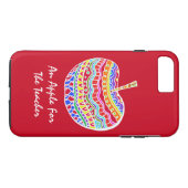 iPhone 7 Plus Fall von Red Folk Art Apple Lehrer Case-Mate iPhone Hülle (Rückseite (Horizontal))