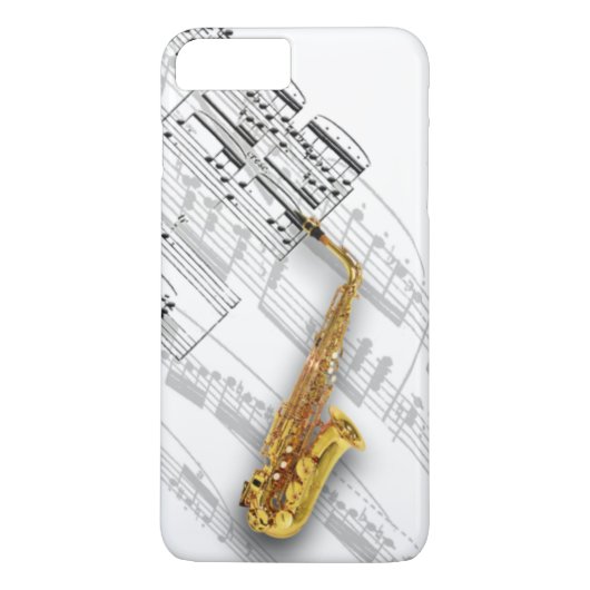 iPhone 7 PlusSaxophon mit musikalischer Kerbe Case-Mate iPhone Hülle (Rückseite)