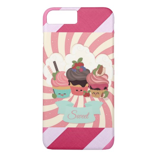 iPhone 7 Sweet Cupcakes Handy Case (Rückseite)