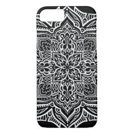 iPhone 7 - Weißes/schwarzes Geo-Mandalaart Muster Case-Mate iPhone Hülle