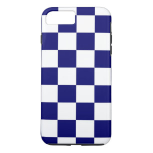 iPhone 8 Plus Case für Navy & White Checkered Patt