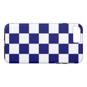 iPhone 8 Plus Case für Navy & White Checkered Patt (Rückseite (Horizontal))