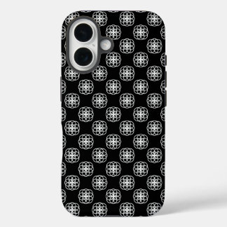 iPhone-Backcover mit weißem und schwarzem Muster iPhone 16 Hülle