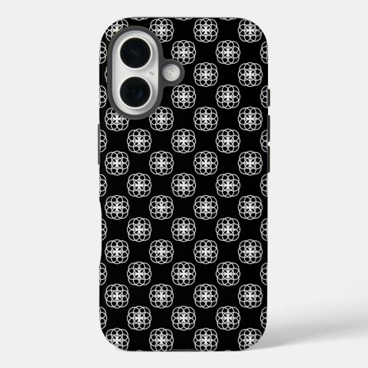iPhone-Backcover mit weißem und schwarzem Muster Case-Mate iPhone Hülle (Rückseite)