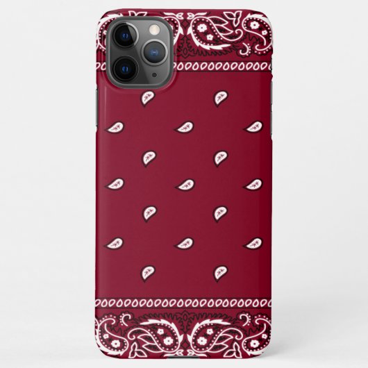 iPhone Bandana Burgundy Phone Case iPhone Hülle (Rückseite)