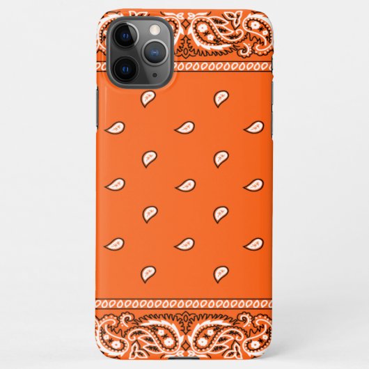 iPhone Bandana Orange Phone Case Hülle (Rückseite)