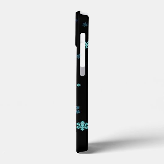 iPhone Black mit Green & Blue Schneeflocken Case-Mate iPhone Hülle (Rückseite / Links)