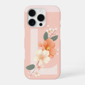 iPhone-Blumen-Initial-L-Logo-Handyhülle iPhone Hülle (Rückseite)