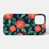 iPhone-Blumenmuster-Handy-Gehäuse iPhone Hülle (Rückseite (Horizontal))