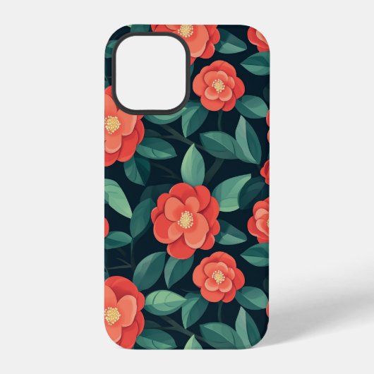 iPhone-Blumenmuster-Handy-Gehäuse iPhone Hülle (Rückseite)