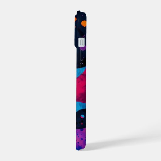 iPhone case _ Abstrakt Neon Spritzer iPhone 15 Hülle (Linke Seite)