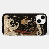 iPhone Case Aquarius tapesCelestial Zodiac Art (Rückseite (Horizontal))