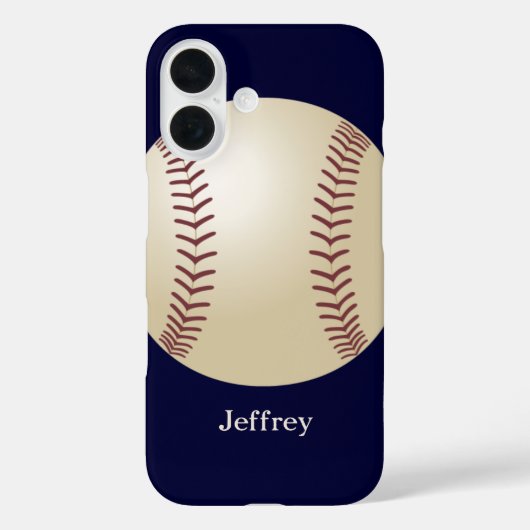 iPhone Case, Baseball, Blau, Personalisierter Name Case-Mate iPhone Hülle (Rückseite)