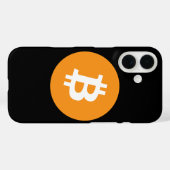iPhone Case Bitcoin Black Orange Kryptowährung (Rückseite (Horizontal))