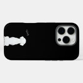 Iphone case black with dog silhouette  (Rückseite (Horizontal))