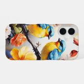 iPhone Case - Blaue Vögel 16 Hülle (Rückseite (Horizontal))