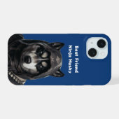 IPhone Case Blue Personalisiert Ninja Husky 15 Hülle (Rückseite (Horizontal))