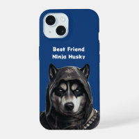 IPhone Case Blue Personalisiert Ninja Husky