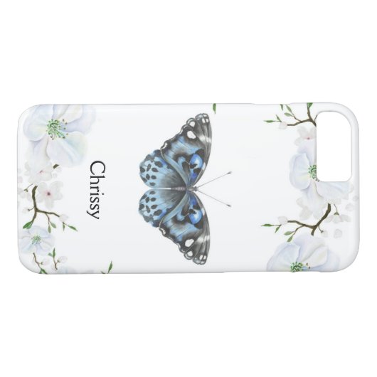 iPhone Case Butterfly & Blossoms (Rückseite (Horizontal))