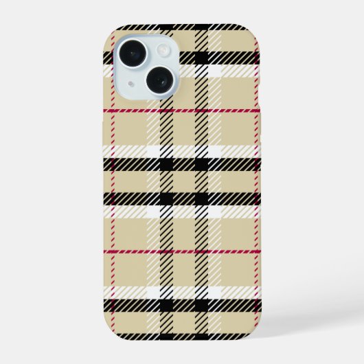 iPhone Case "Classic Kariert Pattern" 15 Hülle (Rückseite)