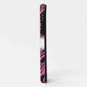 iPhone Case Custom Zebra Print Pink Black (Hinten/Links)