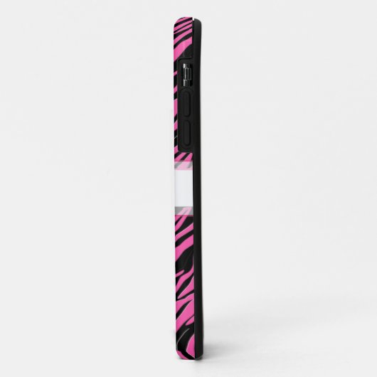 iPhone Case Custom Zebra Print Pink Black (Hinten/Links)