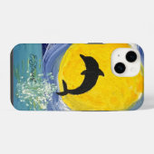 iPhone Case - Dolphin Moon Ocean Hülle (Rückseite (Horizontal))