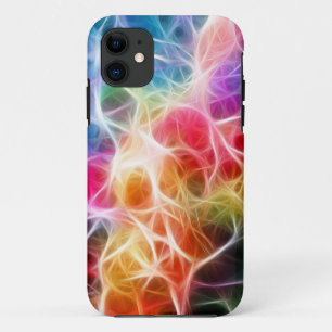 iPhone Case farbiges hellrosa grünes Netz